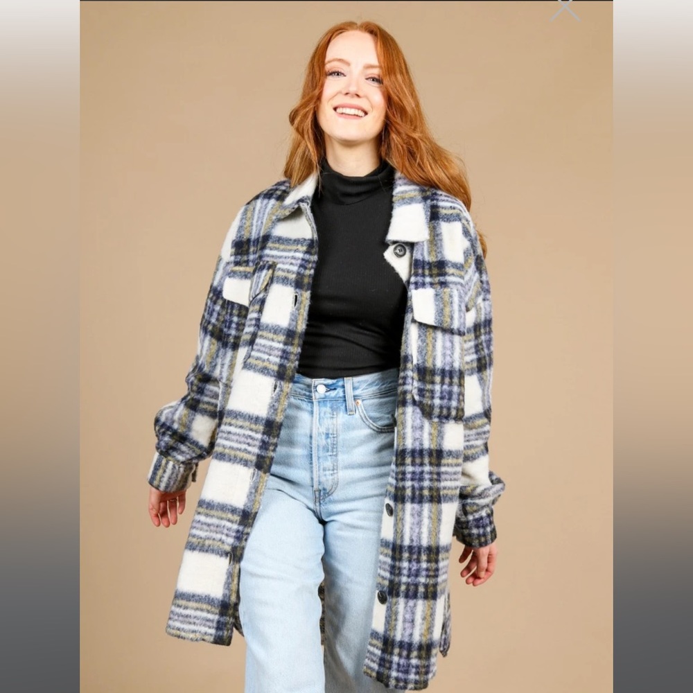 Only Plaid Shacket - Picture 1 of 6